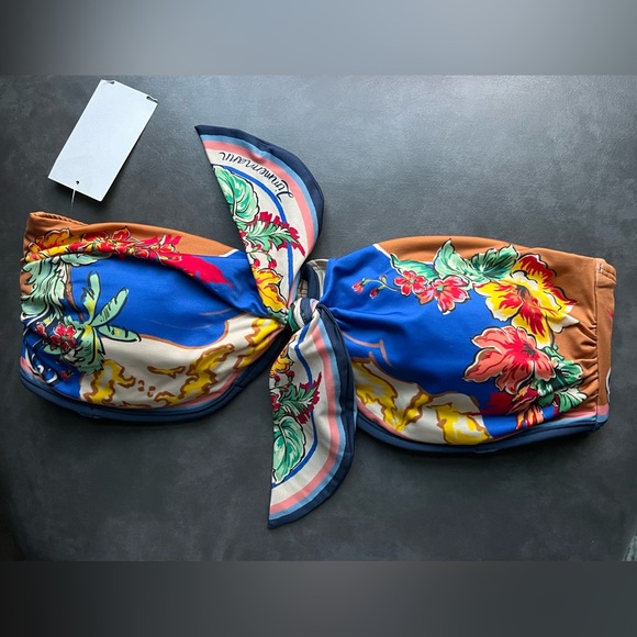 Zimmerman Alight Scarf Tie Bikini Top, Size 4 US 12 $180 - Picture 4 of 7